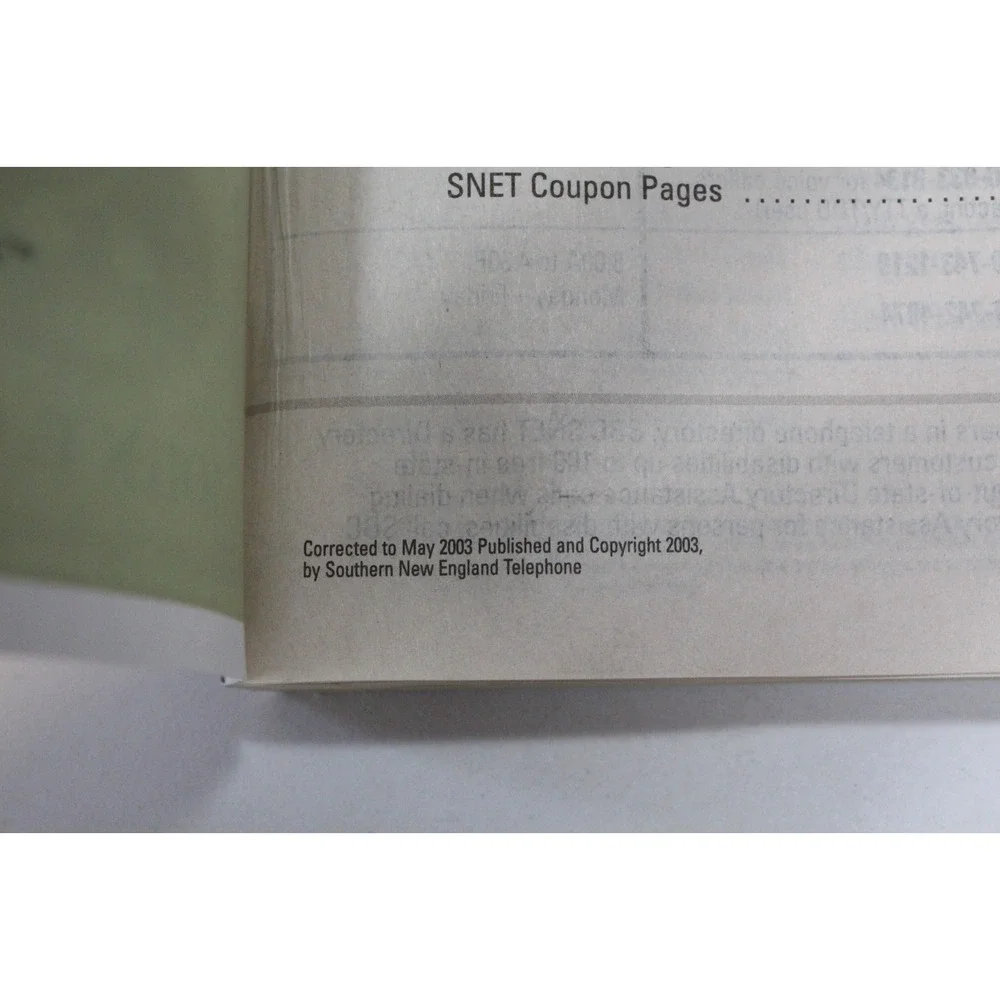 Mystic Area Connecticut SBC‎ SNET White Yellow Pages 2003-2004 Phone Book